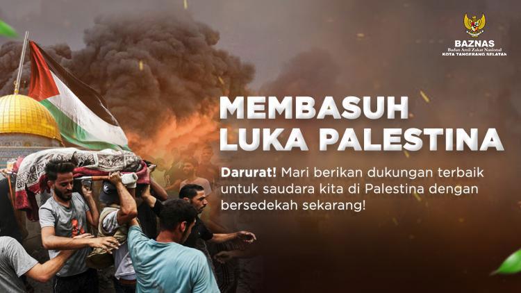 Banner program MEMBASUH LUKA PALESTINA
