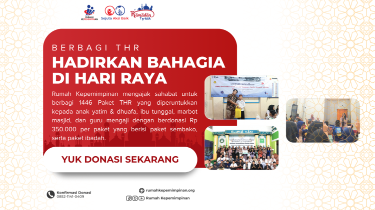 Banner program Berbagi THR Hadirkan Bahagia di Hari Raya