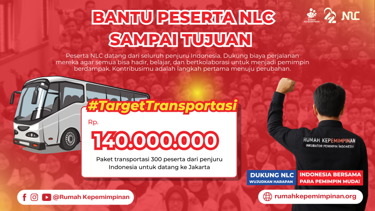 Banner program Bantu Peserta NLC Sampai Tujuan