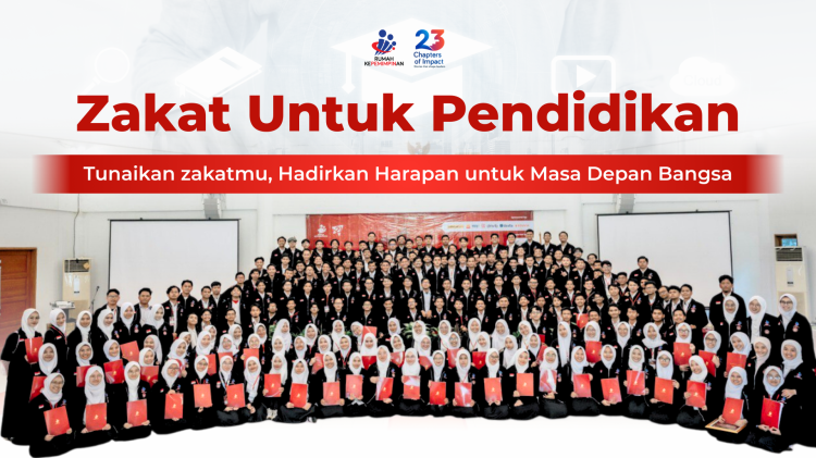 Banner program Zakat Untuk Pendidikan di Rumah Kepemimpinan
