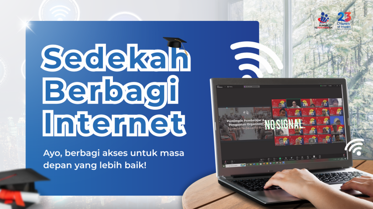 Banner program Sedekah Berbagi Internet Memberi Akses, Menyebar Manfaat