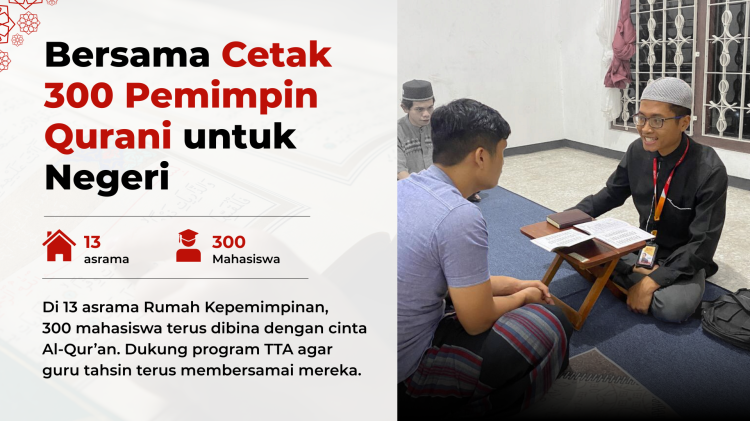 Banner program Program Tahsin Tahfidz Al-Quran untuk Mahasiswa