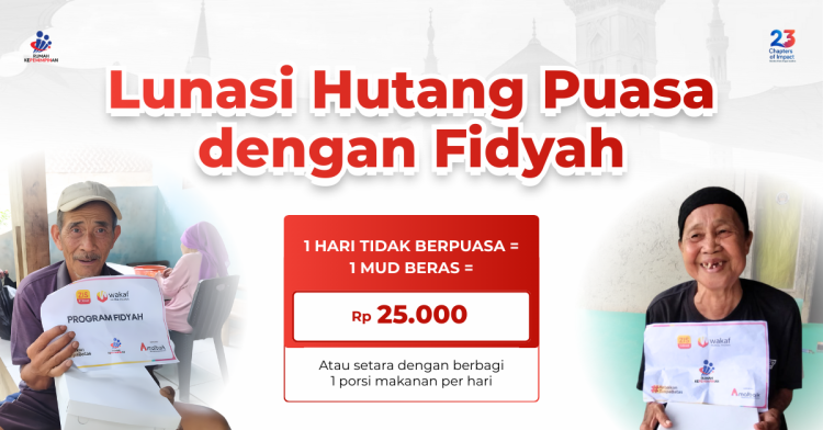Banner program Lunasi Hutang Puasa dengan Fidyah