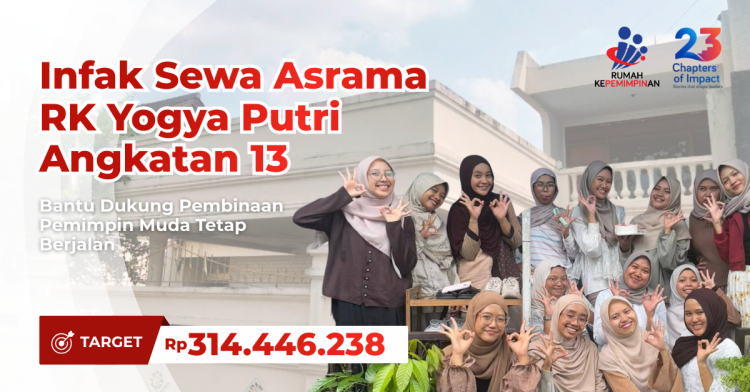 Banner program Infak Sewa Asrama RK Yogya Putri Angkatan 13