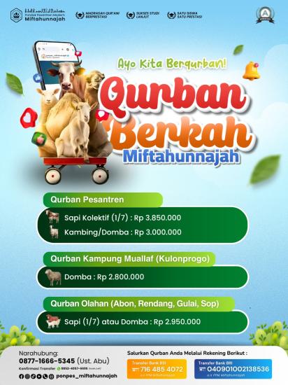 Gambar banner Qurban Berkah Miftahunnajah 