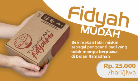 Banner program Bayar Hutang Puasa Dengan Fidyah Untuk Fakir Miskin
