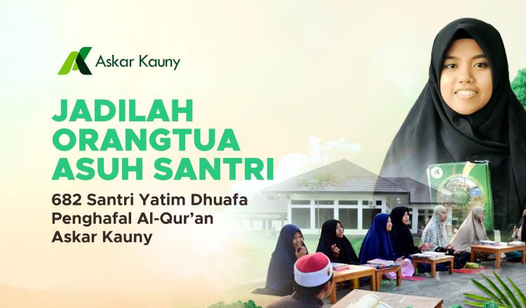 Banner program orang tua asuh santri yatim dhuafa