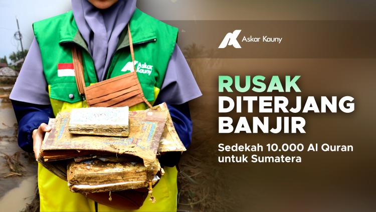 Banner program Sedekah AlQuran Banjir Sumatera