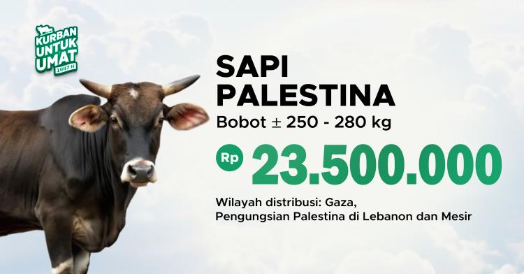 Banner program KURBAN SAPI PALESTINA
