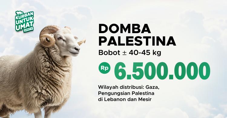 Banner program KURBAN DOMBA PALESTINA