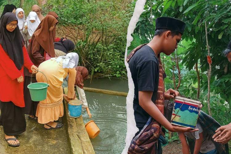 Banner program SEDEKAH AIR UNTUK PESANTREN PEDALAMAN