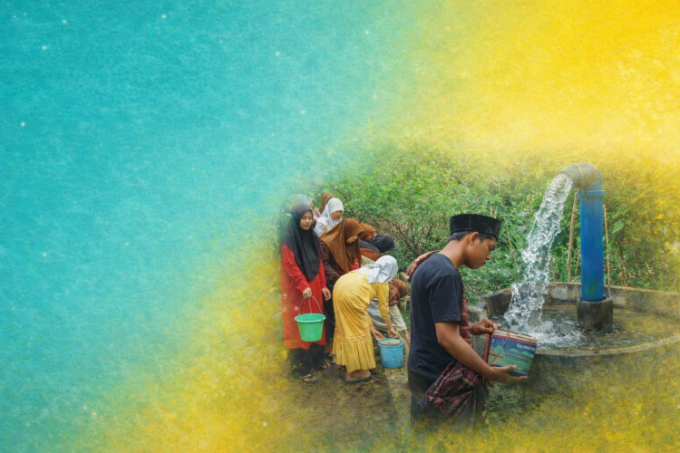 Banner program SEDEKAH AIR UNTUK PESANTREN PEDALAMAN