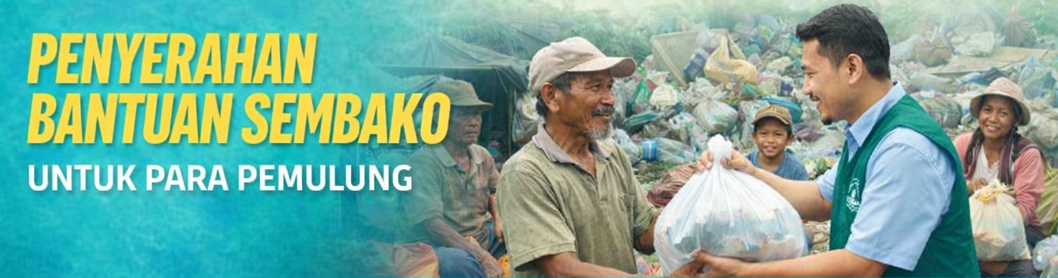 Banner program BANTUAN SEMBAKO UNTUK PEMULUNG