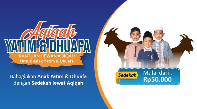 Banner program Sedekah Aqiqah untuk Yatim dan Dhuafa