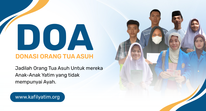 Banner program Doa Donasi Orang Tua Asuh