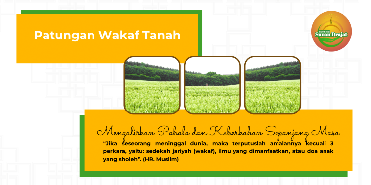 Banner program Patungan Wakaf Tanah