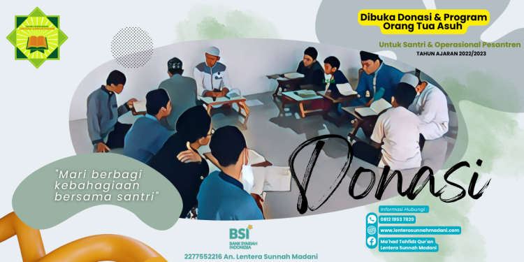 Gambar banner DONASI DAN PROGRAM ORANG TUA ASUH UNTUK SANTRI