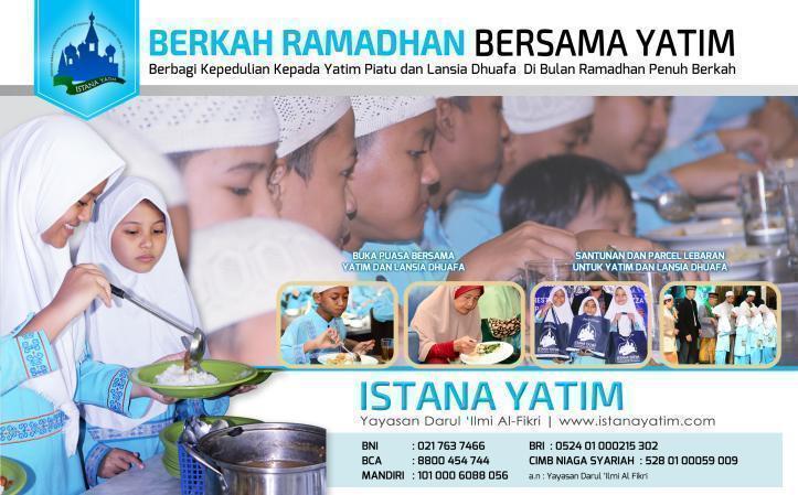 Banner program Berkah Ramadhan Bersama Yatim Piatu dan Lansia Dhuafa