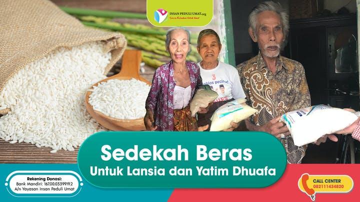 Gambar banner Sedekah Beras Berkah Untuk Lansia dan Yatim Dhuafa