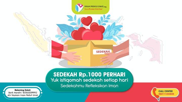 Gambar banner Sedekah Rp. 1000 Perhari Gambar banner Sedekah Rp. 1000 Perhari