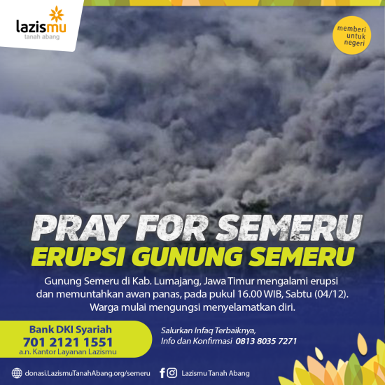 Gambar banner Semeru Erupsi, Warga Butuh Bantuan Mendesak Gambar banner Semeru Erupsi, Warga Butuh Bantuan Mendesak