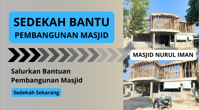 Banner program Yuk Tunaikan Sedekah Untuk Bangun Masjid Investasi Akhirat yang Abadi