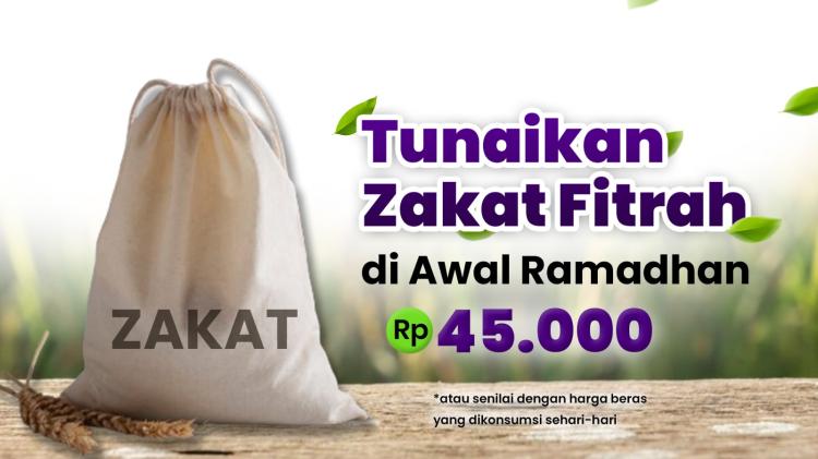 Banner program Tunaikan Zakat Fitrah di Awal Ramadhan