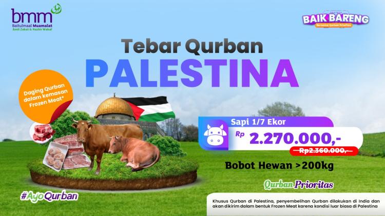 Banner program Qurban Sepertujuh Sapi Palestina