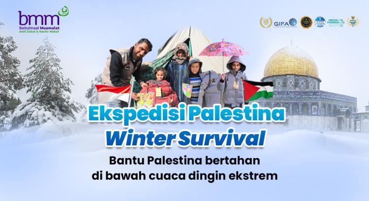 Banner program Ekspedisi 2 Palestina Bantuan Musim Dingin untuk Para Pejuang