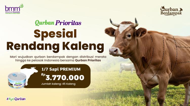 Banner program Qurban 17 Sapi Rendang Kaleng untuk Pelosok