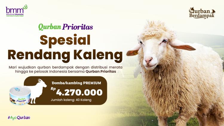 Banner program Qurban Domba Rendang Kaleng Premium