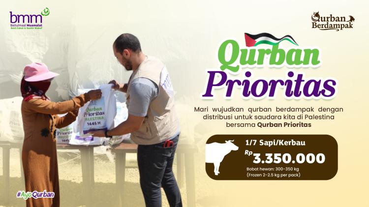 Banner program Qurban Sepertujuh Kerbau Palestina