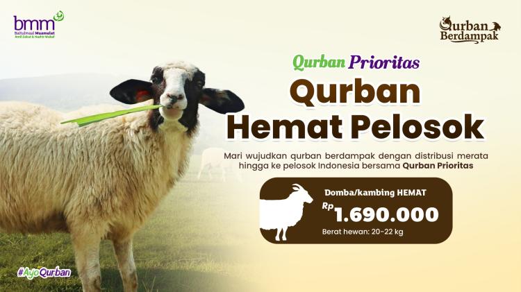 Banner program Qurban Prioritas Domba Hemat Pelosok
