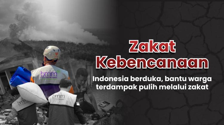 Banner program Zakat untuk Kebencanaan, Bantu Warga Terdampak Bertahan