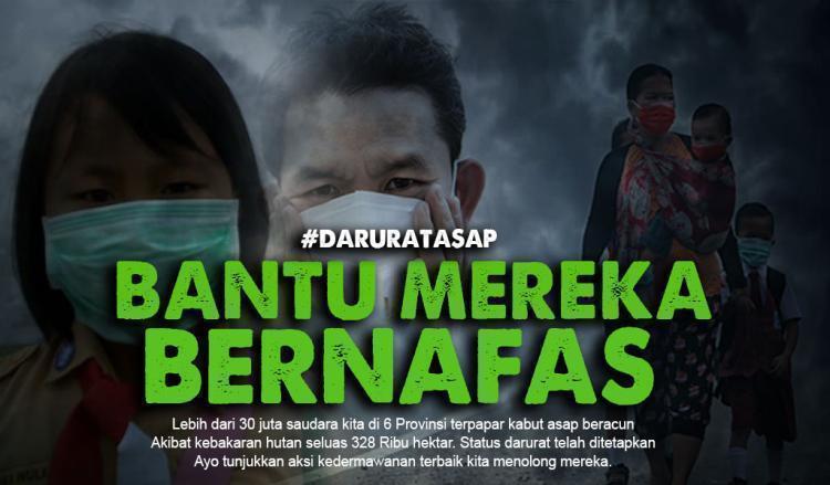 Gambar banner Darurat Asap, Bantu Mereka Bernafas