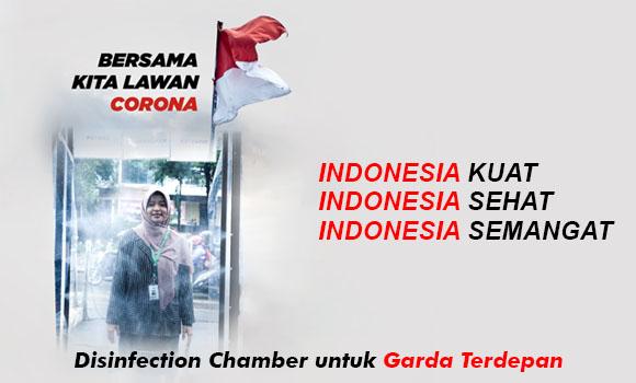 Banner program Disinfection Chamber untuk Garda Terdepan