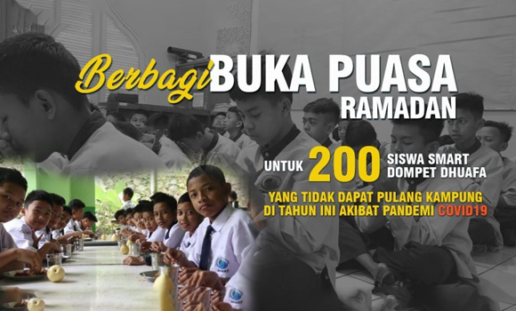 Gambar banner BERBAGI BUKA PUASA UNTUK 200 SISWA SMART TERDAMPAK PANDEMI