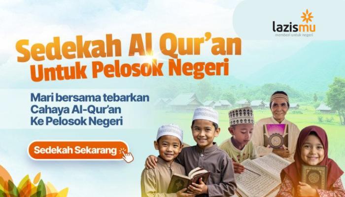 Banner program Sedekah Al Quran Untuk Pelosok Negeri