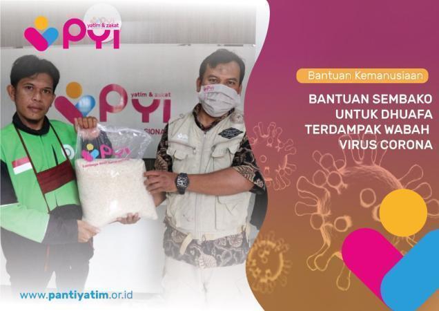 Banner program Bantuan Sembako untuk Warga Dhuafa Terdampak Wabah Virus Corona