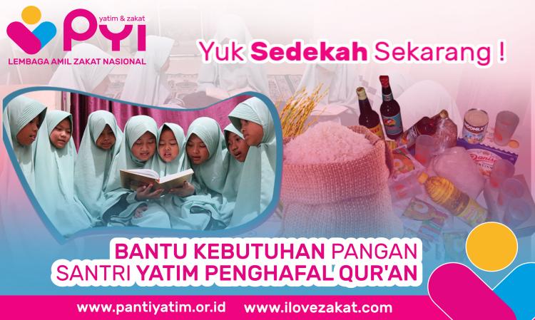 Banner program Berbagi Makan dengan Yatim Tahfiz Penghafal Al-Quran