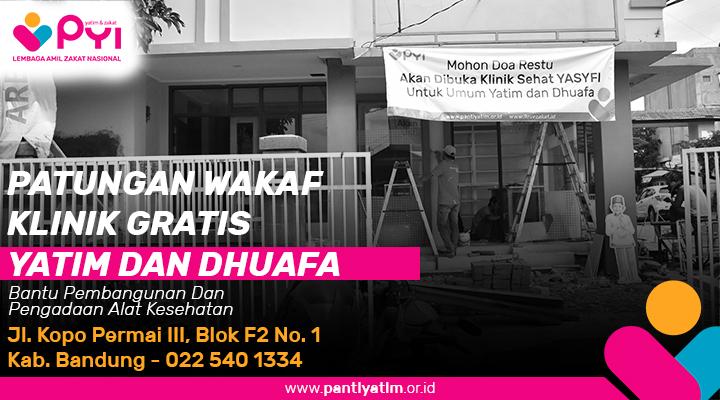 Banner program Wakaf Klinik Yasyfi Klinik Gratis Yatim dhuafa