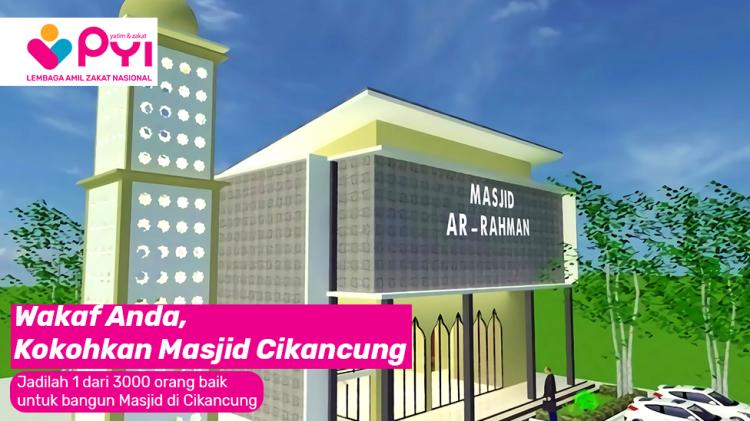 Banner program Wakaf Pembangunan Masjid Masyarakat Kp.Gorowek