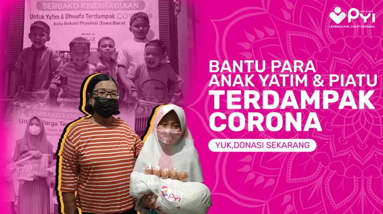Banner program Bantu Yatim Terdampak Covid 19