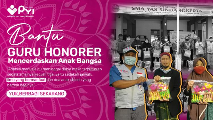 Banner program Bantu Guru Honorer Cerdaskan Anak Bangsa
