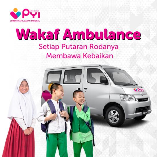 Banner program Wakaf Mobil Ambulance