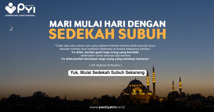 Banner program Sedekah Subuh-Bantu Yatim Dhuafa Penuhi Kebutuhan