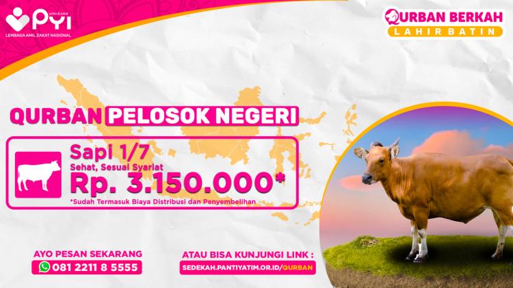 Banner program KURBAN SAPI BERKAH PAKET GOTONG-ROYONG PELOSOK NEGERI