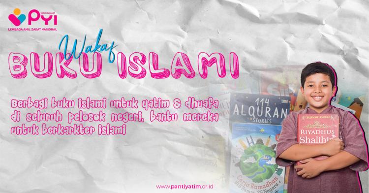 Banner program Wakaf Buku Islami Untuk Anak-anak Pelosok Negeri