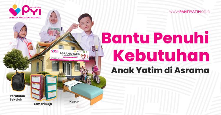 Banner program Bantu Penuhi Kebutuhan Anak Yatim di Asrama