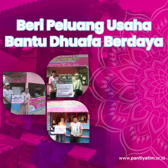 Banner program Gerobak Kebahagiaan dan Bedah Warung Bagi Dhuafa